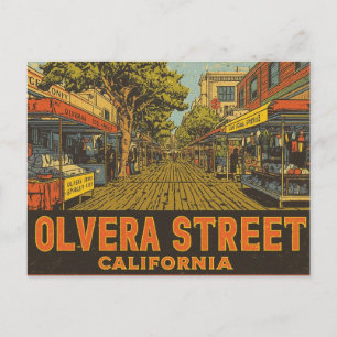 Olvera Street California Postcard