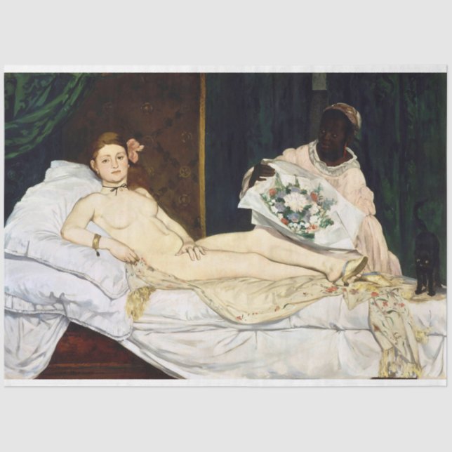 Olympia, Edouard Manet, 1863 Tissue Paper (Front)