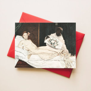 Olympia Edouard Manet Classic French Painting Postcard
