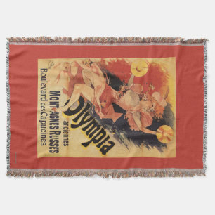Olympia Nightclub Girl Crashing Cymbals Throw Blanket