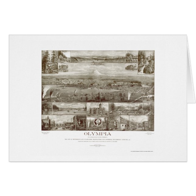 Olympia, WA Panoramic Map - 1903 (Front Horizontal)