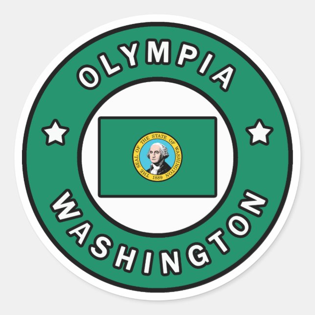 Olympia Washington Classic Round Sticker (Front)