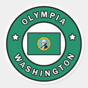 Olympia Washington Classic Round Sticker
