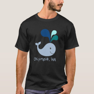 Olympia Washington Cute Whale Lover Cartoon T-Shirt