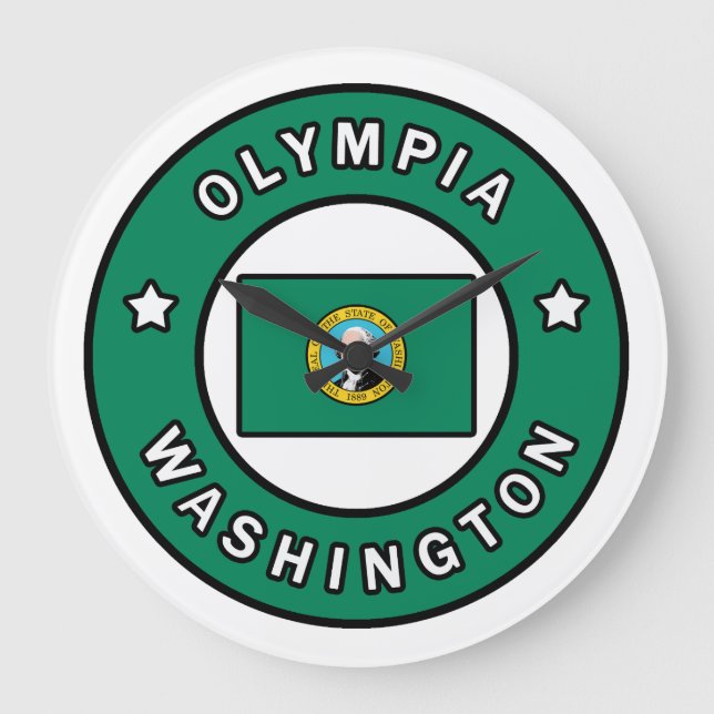 Olympia Washington Large Clock (Front)