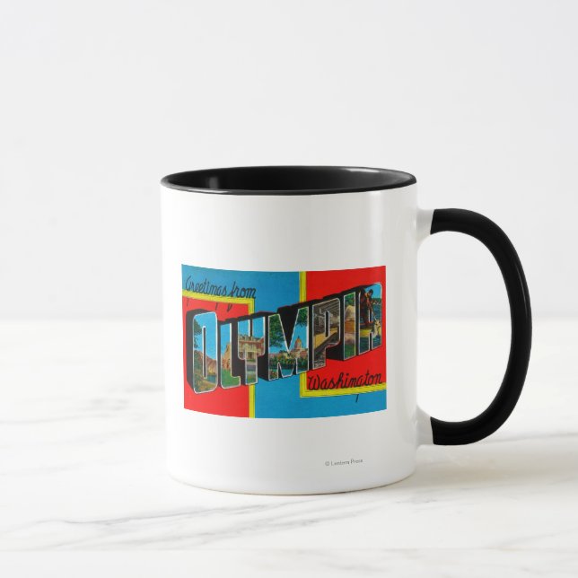 Olympia, Washington - Large Letter Scenes 2 Mug (Right)