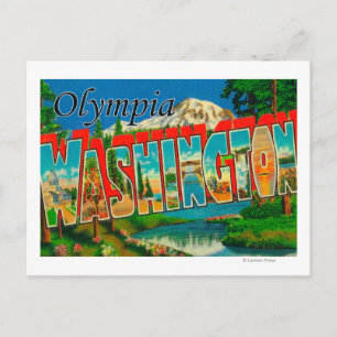 Olympia, Washington - Large Letter Scenes Postcard