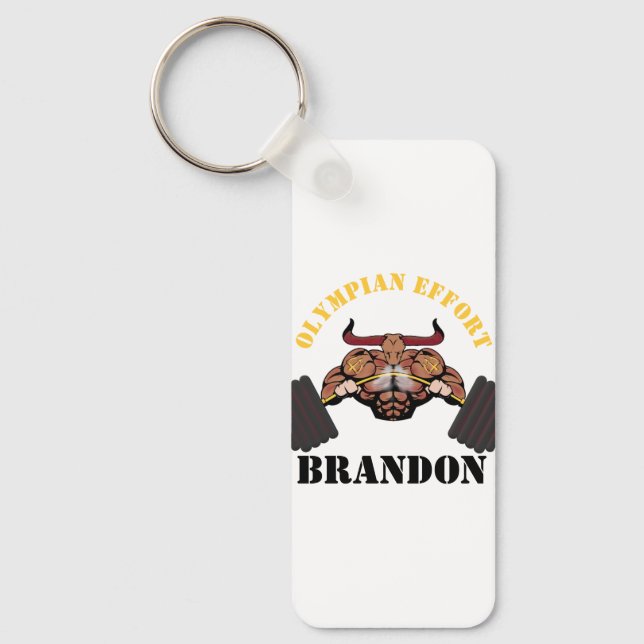 "Olympian Effort" personalise your Keychain (Front)