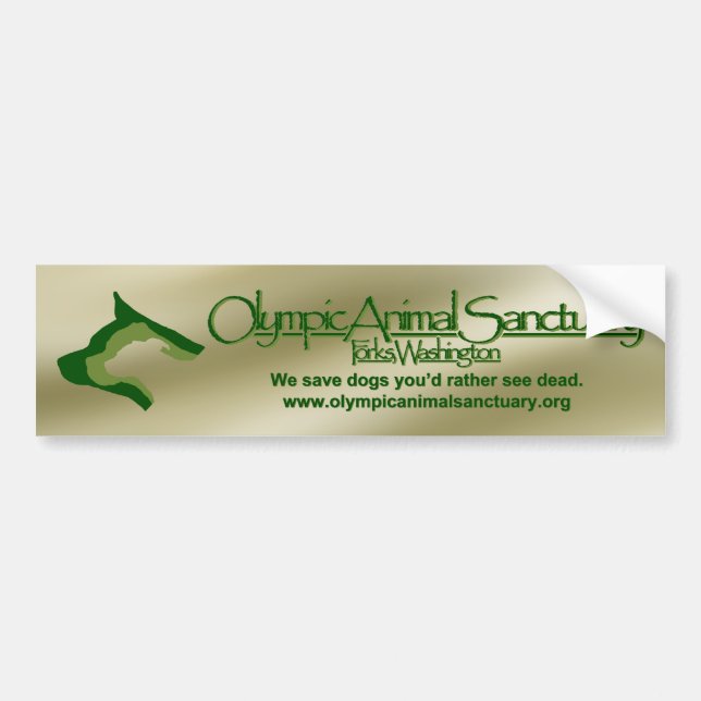 Olympic Animal Sanctuary gold Bumper Sticker (Front)