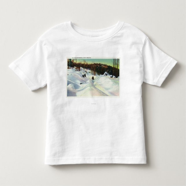 Olympic Bobsled Run View on Mt. Van Hoevenberg Toddler T-Shirt (Front)
