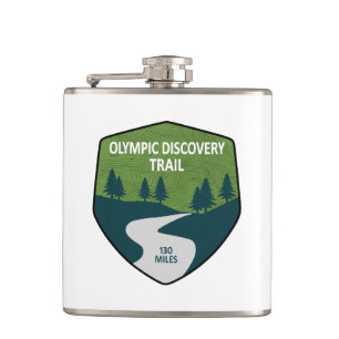 Olympic Discovery Trail Washington State Hip Flask