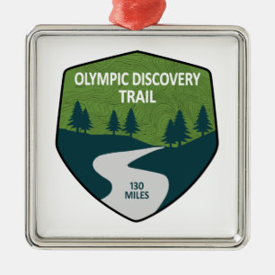 Olympic Discovery Trail Washington State Metal Ornament