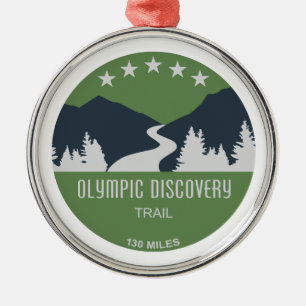 Olympic Discovery Trail Washington State Metal Ornament