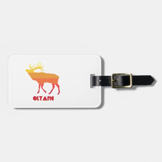 Olympic Elk Luggage Tag (Front Horizontal)