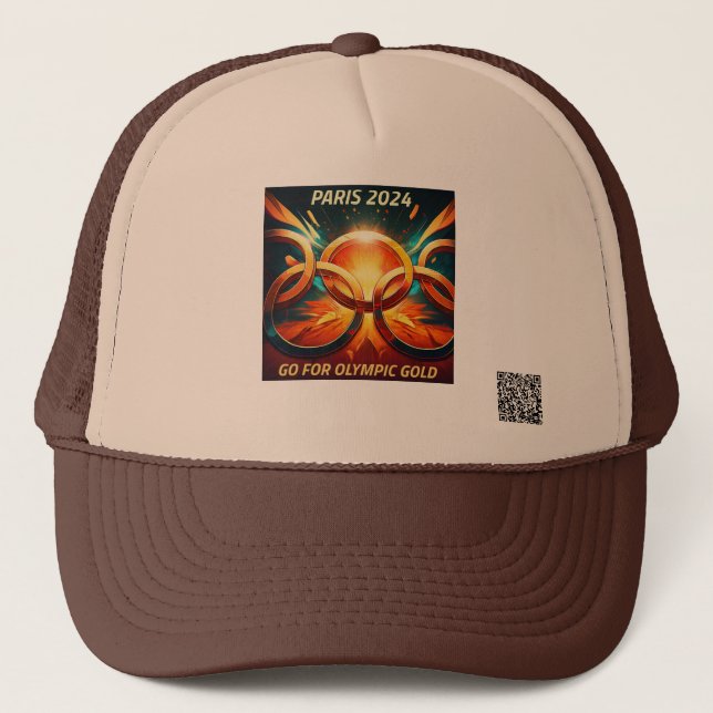 Olympic Glory, Paris Olympic Games 2024 Trucker Hat (Front)