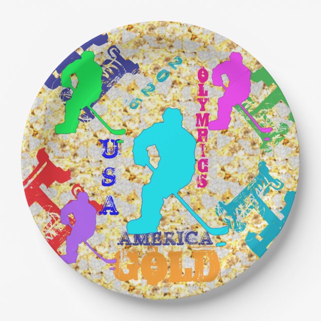 OLYMPIC HOCKEY PAPER PLATE (Front)
