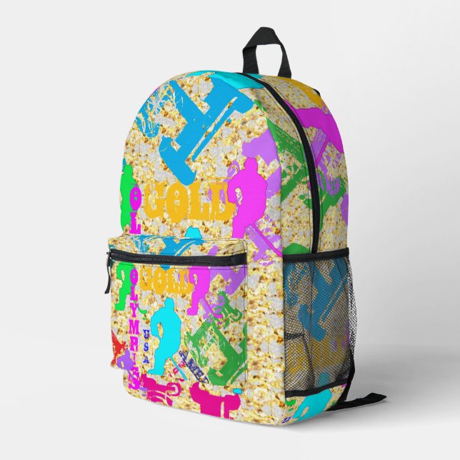 OLYMPIC HOCKEY PRINTED BACKPACK (Back Corner Right)