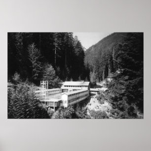 Olympic Hot Springs, WA Lodge View Photograph #2 Poster