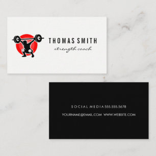 Olympic Lift Weight Training Logo Business Card