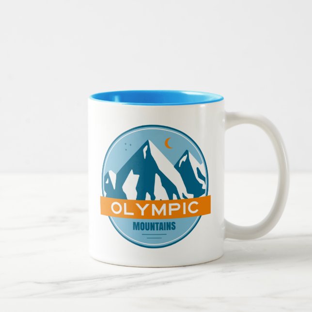 Olympic Mountains Washington Two-Tone Coffee Mug (Right)