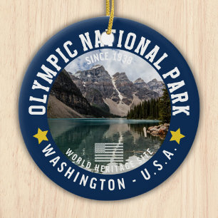 Olympic Naional Park Photo Forest Landscape Ceramic Ornament