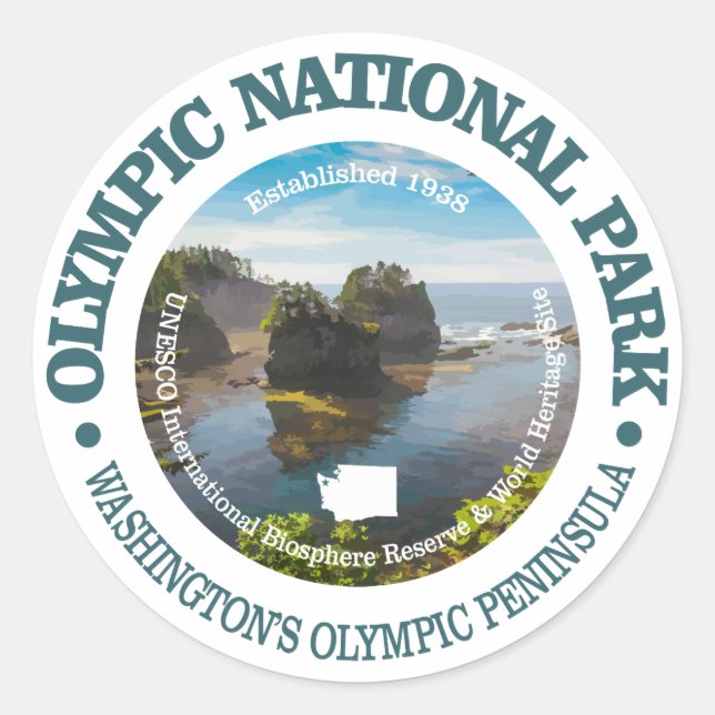 Olympic National Park Classic Round Sticker (Front)