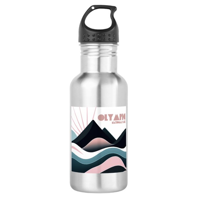 Olympic National Park Coloured Hills 532 Ml Water Bottle (Front)
