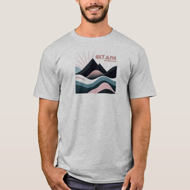 Olympic National Park Coloured Hills T-Shirt (Front)