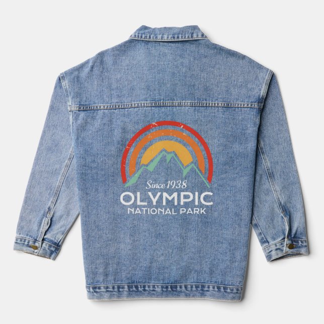 Olympic National Park  Denim Jacket (Back)