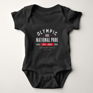Olympic National Park Est 1938 Vintage Adventure B Baby Bodysuit