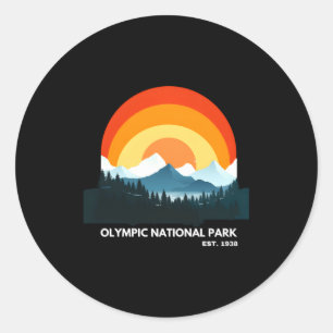 Olympic National Park Est 1938 Wa State T Shirt Classic Round Sticker