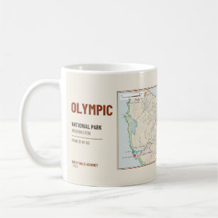 Olympic National Park Hiking Trail Map Mug