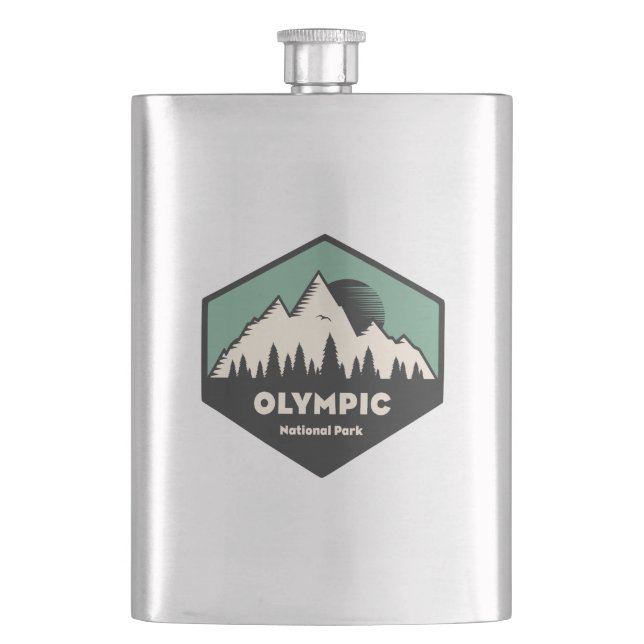 Olympic National Park Hip Flask (Front)