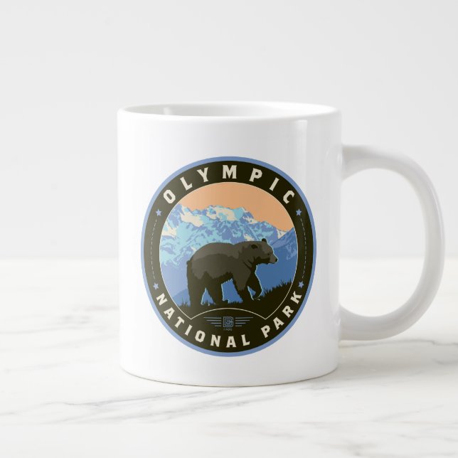 Olympic National Park Large Coffee Mug (Right)