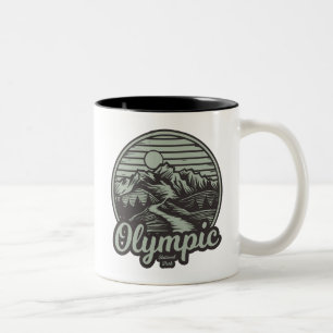 Olympic National Park Mountain Trail Two-Tone Coffee Mug