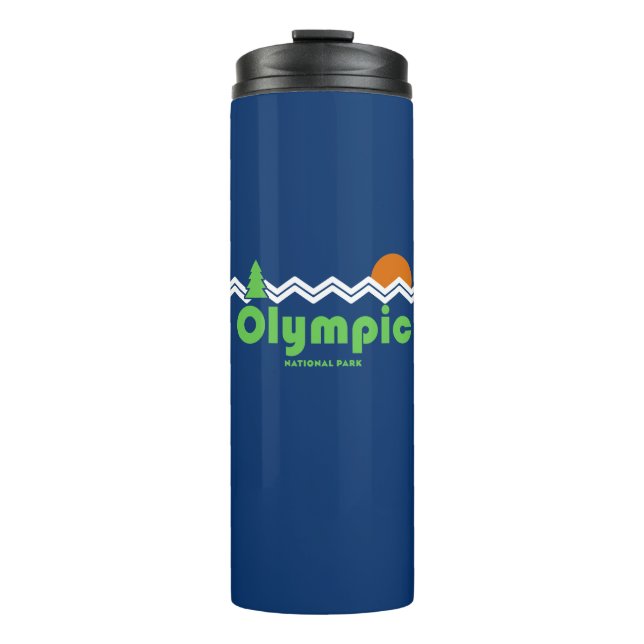 Olympic National Park Retro Thermal Tumbler (Front)