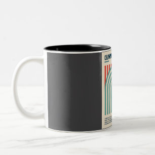 Olympic National Park Retro Travel Art  Two-Tone Coffee Mug