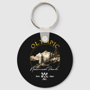Olympic National Park Retro Vintage Apparel - Souv Key Ring
