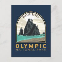 Olympic National Park Rialto Beach Vintage Emblem