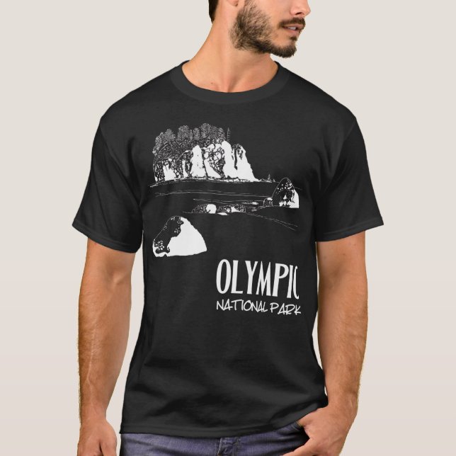 Olympic National Park Ruby Beach Washington Art Il T-Shirt (Front)