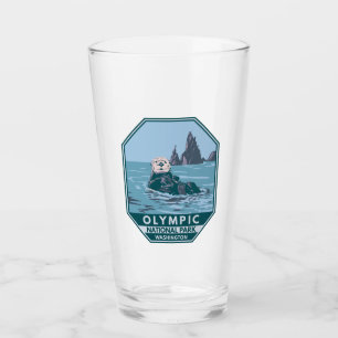 Olympic National Park Sea Otter Vintage Glass