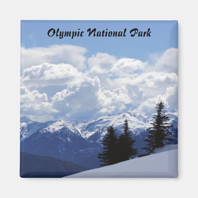 Olympic National Park Square Magnet (Front)