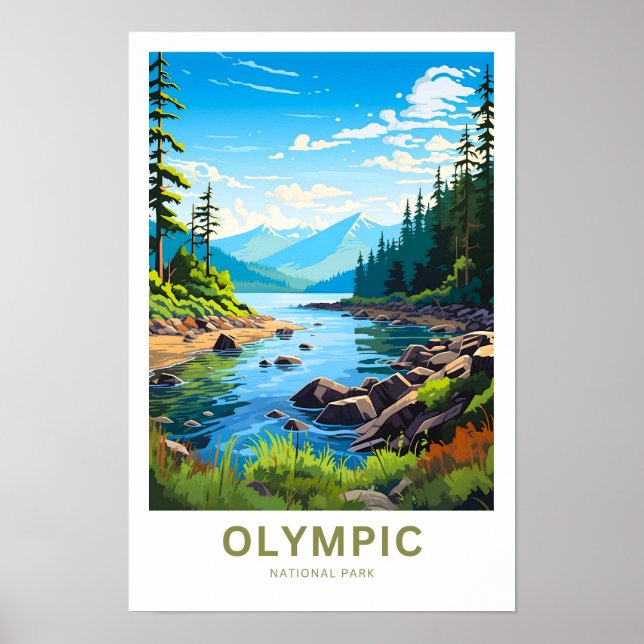 Olympic National Park Travel Print (Front)