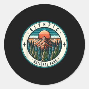 Olympic National Park Washington Family Trip Classic Round Sticker