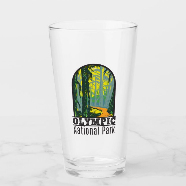 Olympic National Park Washington Hoh Rainforest  Glass (Front)