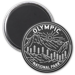 Olympic National Park Washington Monoline  Magnet