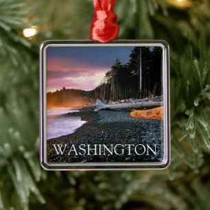 Olympic National Park   Washington State Metal Ornament