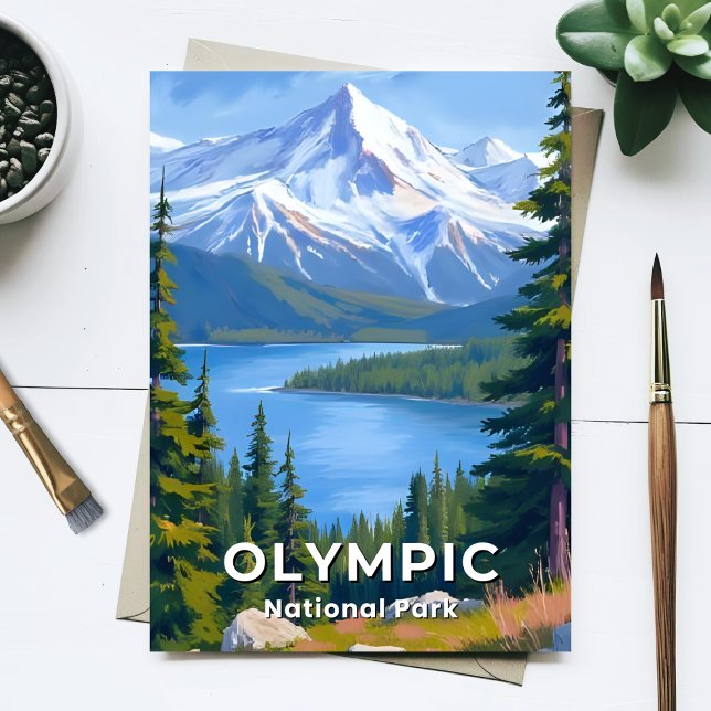 Olympic National Park | Washington Travel Painting Postcard (Creator Uploaded)