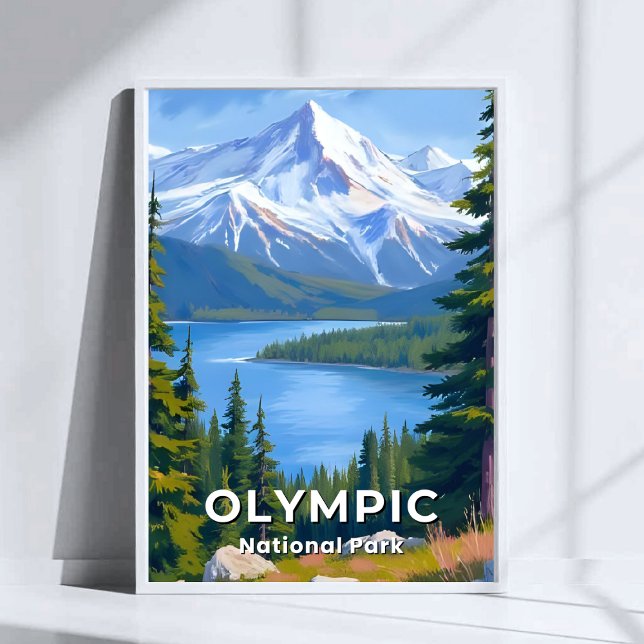 Olympic National Park | Washington Travel Painting Poster (Creator Uploaded)