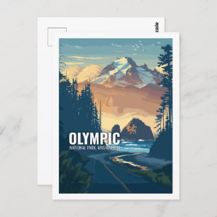 Olympic National Park Washington USA  Postcard